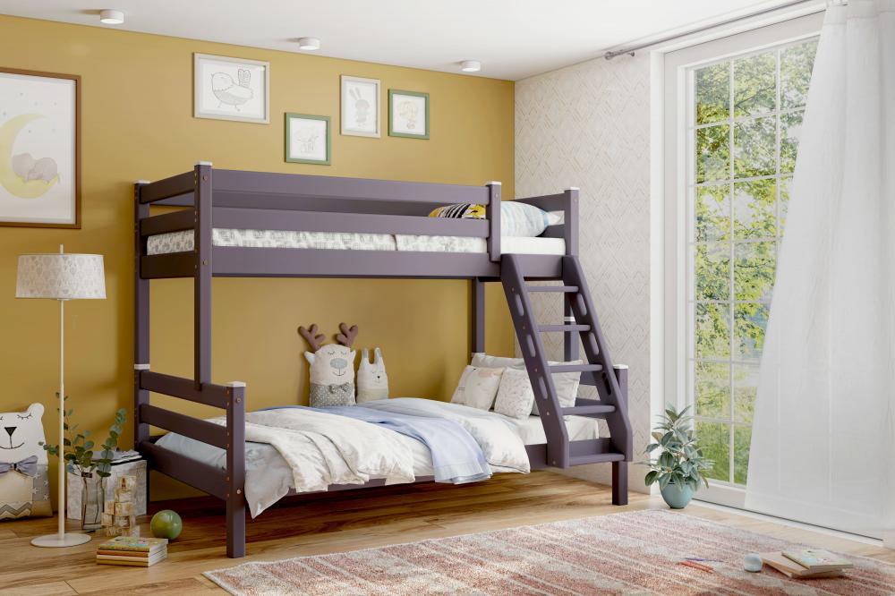 Кровать двухъярусная с наклонной лестницей "Адель"