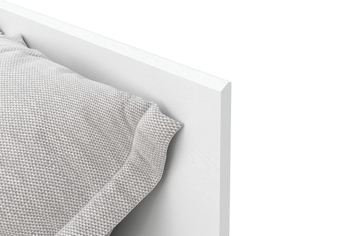 Модульная система "Токио" Кровать одинарная (0,9х2,0) Белый текстурный / Белый текстурный