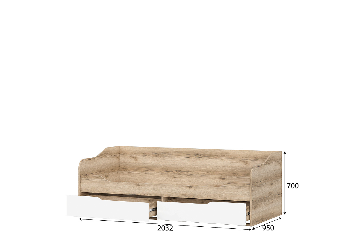 Кровать-диван с ящиками 0,9х2,0 РИО 1
