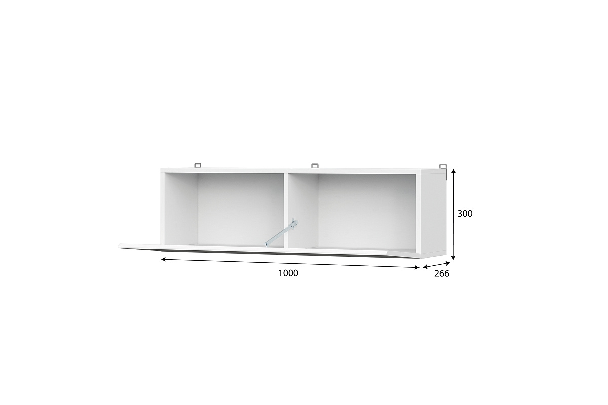 Модульная система "Токио" Шкаф навесной Белый текстурный